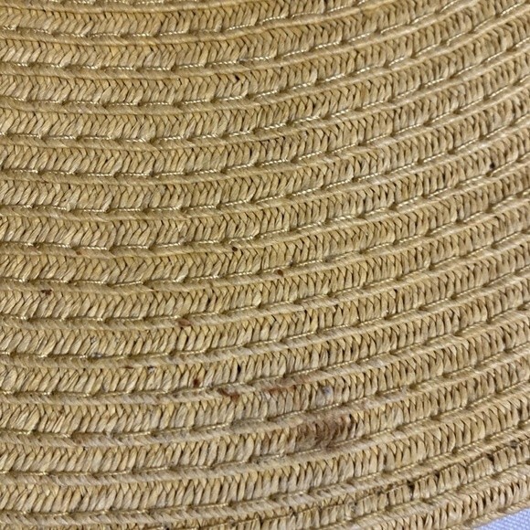 DP straw Sun hat summer beach floppy beaded braided boho hippie - Picture 9 of 12